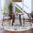 thumbnail image 3 of Round Rugs 5Ft, Grey Retro Art Round Area Rug Washable Indoor Throw Carpet, Spoon Fork Vintage Farmhouse Wooden Soft Non Slip Circle Rug for Cabinet Bathroom Home Decor Aesthetic, 3 of 8