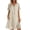 Apricot, variant on Joernso Summer Short Sleeve Dress for Women, Casual Button Up V Neck A-line Dress, Flowy Beach Vacation Sundress with Pockets