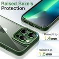 thumbnail image 5 of JETech Case for iPhone 13 Pro 6.1-Inch, Shockproof Phone Bumper Cover, Solid Color Matte TPU Frame, Anti-Scratch Clear Back (Alpine Green), 5 of 6