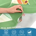 thumbnail image 3 of Yayeee Kitchen Curtains Tier Pair Light Filtering 27"x36" Rod Pocket Short Cafe Window Panel, Green Lemon Juice, 3 of 7