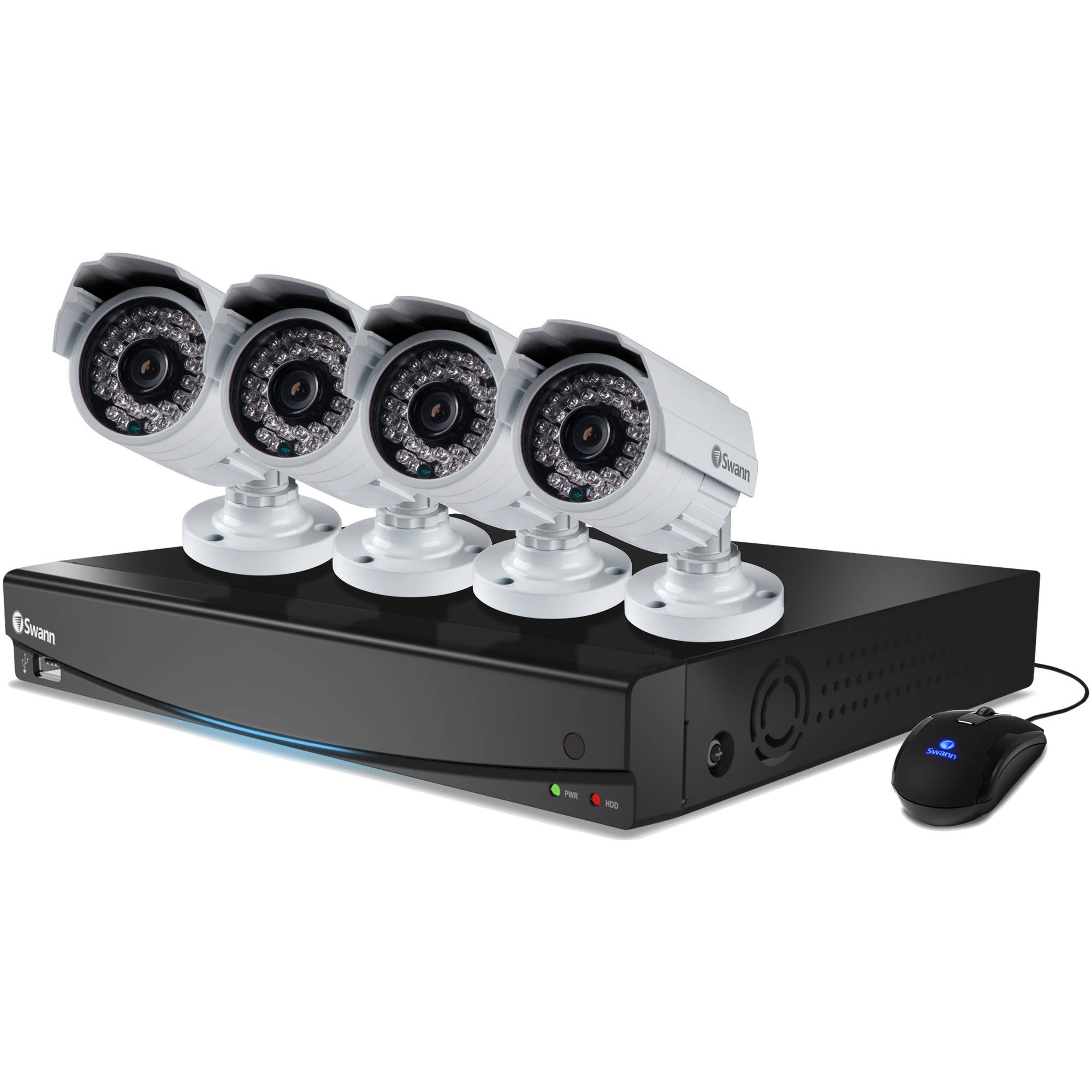 Swann 8Channel 3425 Series 960H DVR with 500GB Hard Drive and 4 x PRO842 900TVL Bullet Cameras