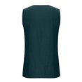 thumbnail image 2 of SHTXOZHI Summer Sleeveless Tops for Women Button V Neck Tank Tops Solid Color Casual Blouse Tops, 2 of 5