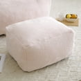 thumbnail image 6 of SESSLIFE Oversized Faux Fur Bean Bag Chair with Footstool, Giant Bean Bag Chair for Adults, Shell Shape Bean Bag Couch, Floor Sofa for Gaming Reading Living Room, Pink, 6 of 10