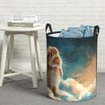 thumbnail image 5 of Picia Starry Sky Cloud Cute Rabbit Large Laundry Basket, Waterproof, Freestanding Laundry Hamper, Collapsible Tall Clothes Hamper with Extended Handles-Medium, 5 of 8