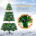thumbnail image 4 of Patiojoy 8ft Pre-lit Christmas Tree, Artificial Hinged Xmas Tree w/ 600 Remote-controlled Color-changing LED Lights & 1605 Tips, 4 of 10
