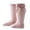 Hot Pink, variant on Posijego Baby Girls Knee High Socks with Bow Hollow Knit Stockings Toddler Girls Summer Cotton Long Socks 0-2 Years