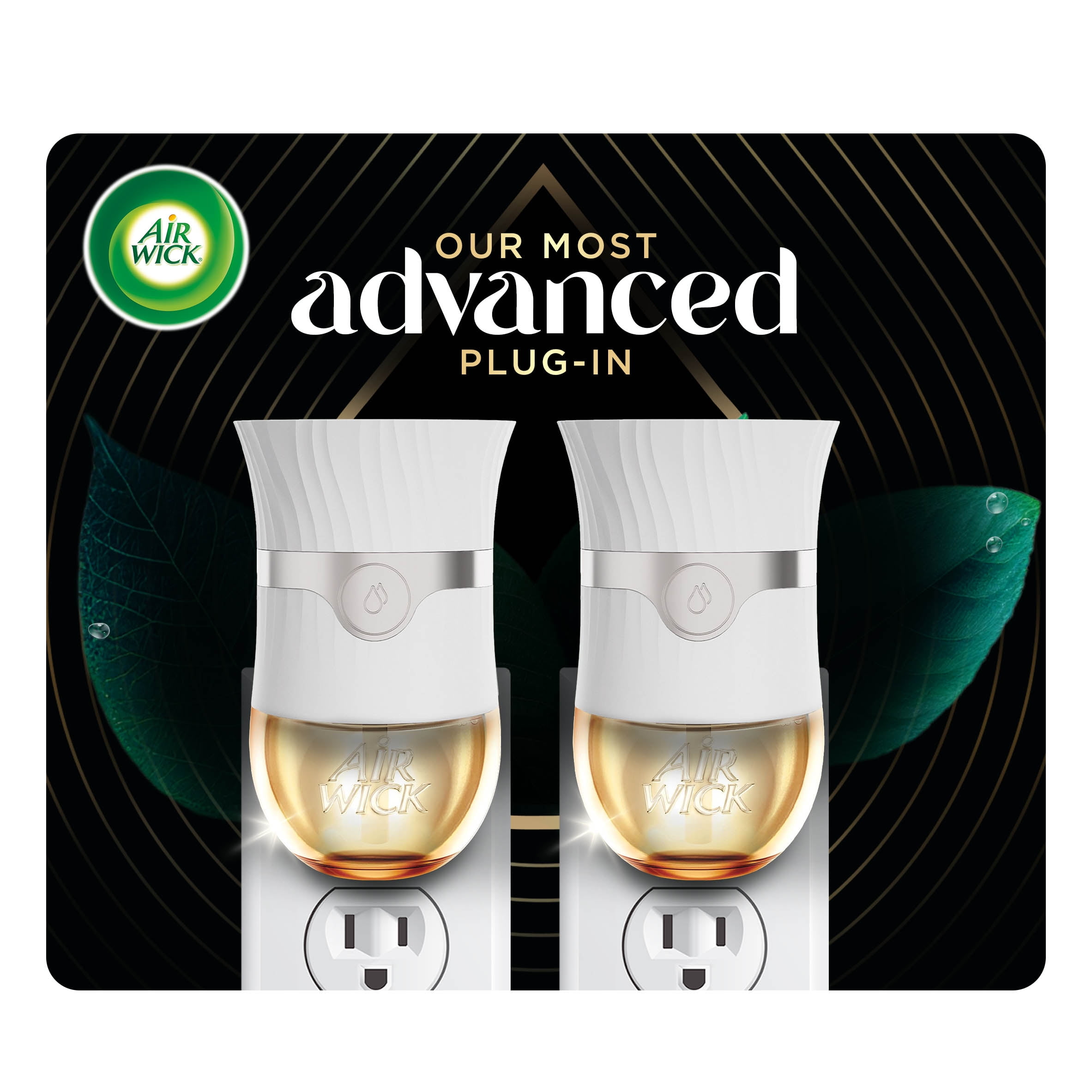 (2 pack) Air Wick Plug-in Scented Oil Warmer, Advanced Aroma Diffuser, 2 Pack, White
