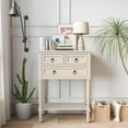 thumbnail image 4 of Costway Console Entryway Table with 3 Drawers Open Shelf for Hallway Living Room Beige, 4 of 9