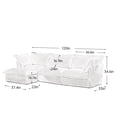 thumbnail image 6 of 120" Comfy Corduroy L Shape Sofa Couch for Living Room,Modern Deep Seat,Removable Cover,for Apt., 6 of 6