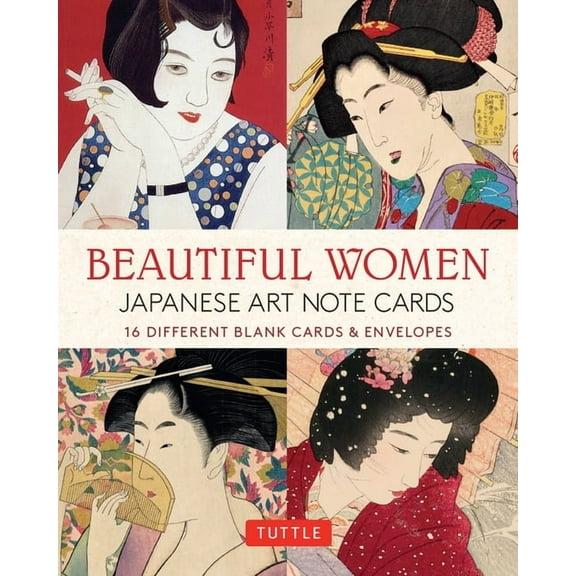 Beautiful Women in Japanese Art, 16 Note Cards: 16 Different Blank Cards with 17 Patterned Envelopes (Japanese Woodblock Prints) (Other)