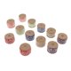 thumbnail image 5 of 12 piezas de cinta de tela de arpillera para decoraciones de banquete de boda, doble color Sunnimix Cinta de arpillera de seda natural, 5 of 8