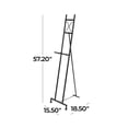 thumbnail image 4 of DecMode 16" x 57" Black Metal Tall Adjustable Floor 3 Tier Easel, 1-Piece, 4 of 12