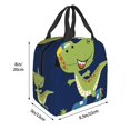 thumbnail image 3 of Disketp Dino Playing Roller Skate Bolsa Térmica para Almuerzo para Hombre y Mujer, Ideal para Trabajo, Senderismo y Picnic, 3 of 8