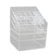 thumbnail image 3 of Portalápices transparente, soporte para brochas de maquillaje, organizador de lápices de escritorio, expositor de lápices 24x15x15cm 2 Cajones, 3 of 9