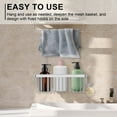 thumbnail image 6 of Shower Caddy Hanging, Over the Door Shower Organizer Rack 304 Stainless Steel Rustproof (Silver), 6 of 10