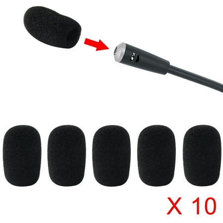 Windscreen Cover - TSV 10 x 5 Pack Small Mic Microphone Windscreen Soft Foam Mic Cover Sponge Skin