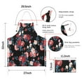 thumbnail image 7 of Pioneer Flower Floral Print Pattern Apron-Garden Aprons for Women with Pockets-Cotton Linen Waterproof Kitchen Cooking Gardening Aprons Adjustable for Kitchen,Cooking,BBQ and Salon 33x27 Inch, 7 of 7