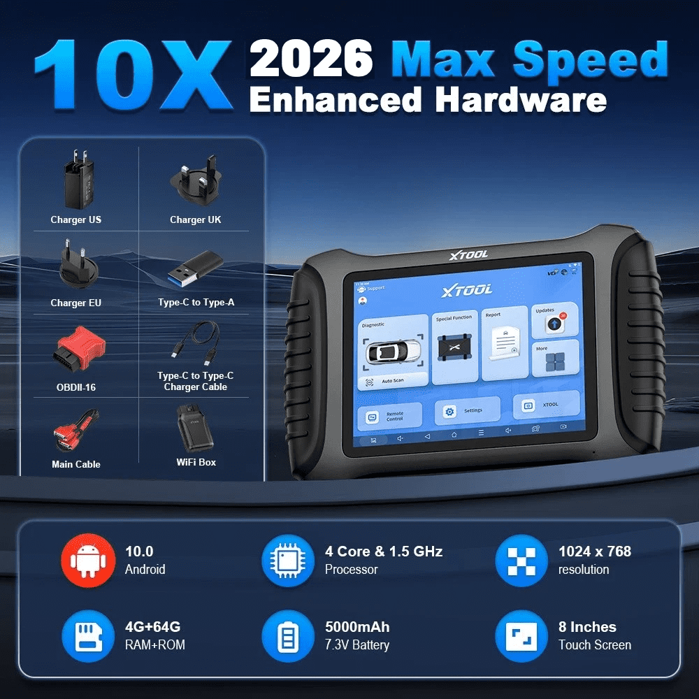 XTOOL IP900BT Bluetooth OBD2 Scanner Diagnostic Tool with 41+Resets, Bidirectional Scan Tool, ECU Cod-ing Car Scanner, FCA, AI-Assisted