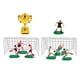 thumbnail image 2 of juego de trofeos en miniatura, mini portería de fútbol, modelo de jugador de fútbol pequeño para casa de muñecas, decoración de fiesta de fútbol, pequeños jugadores de fútbol de plástico, adorno par, 2 of 5