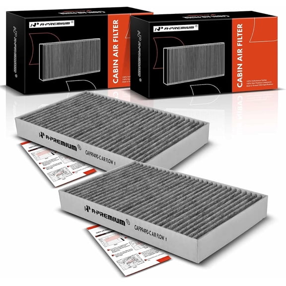 A-Premium 2-PC Cabin Air Filter with Activated Carbon Compatible with Tesla S 2012 2013 2014 2015 2016, Replace# 103512500A