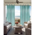 thumbnail image 6 of Turquoise Blackout Curtains for Bedroom Living Room Darkening Curtains 54 Inch Long Modern Abstract Art Ombre Striped Short Curtain for Small Window Treatment Insulated Grommet Drapes 52"x54"x2, 6 of 9