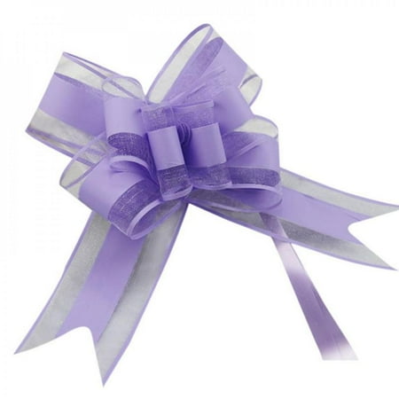

Shop Clearance! 10pcs Pull Bow Decorative Gift Wrap Ribbon Pull Bows for Christmas Wedding Party Birthday Car Holiday Present Bag Basket Bottle Ornaments Light Purple