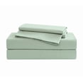 thumbnail image 5 of Brooklyn Loom Classic Cotton 200 Thread Count Solid Percale 100% Cotton Deep Pocket Sage 4-Piece Full, All Season, Adult Size, OEKO-TEX Certified, 5 of 9