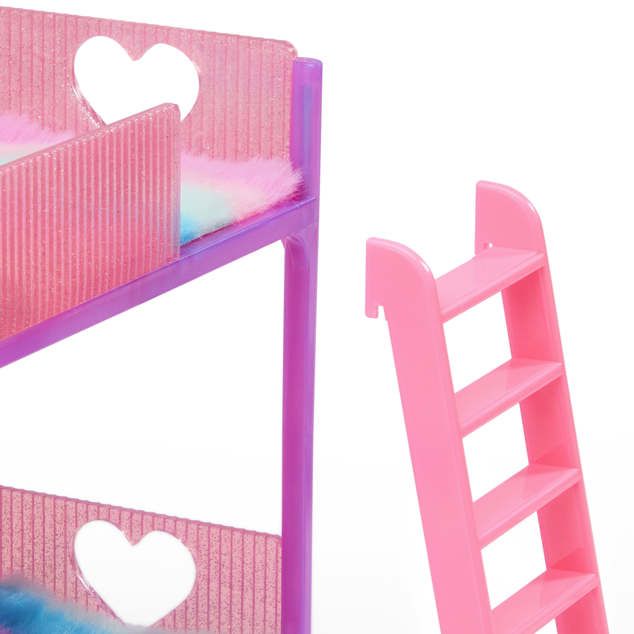 Hey Bestie Nighty Night Bunk Bed Furniture Set for (5.5-inch) Small Dolls with Accessories, Kids 3 Years & up