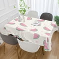 thumbnail image 5 of Cute Watermelon Tablecloth 54" x 54" Rectangle Table Cloth Cover Tabletop Fabric for Indoor Dining Room Outdoor Party Picnic Camping Restaurant House Decor, 5 of 7