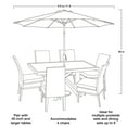 thumbnail image 4 of Mainstays 9' Teal Crank Lift and 3 Position Tilt Patio Umbrella, 4 of 6