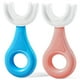 thumbnail image 1 of Cepillo de dientes YOTEE en forma de U para niños pequeños, silicona apta para alimentos, 2 unidades, 1 of 9