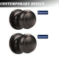 thumbnail image 5 of Knobelite (3 Pack) Round Passage Door Knob (Non-Locking Knobs), Keyless Doorknobs Interior / Exterior Door Lockset, Knobs for Hallway / Closet, Oil Rubbed Bronze Finish Door Hardware, 5 of 7