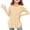 Khaki #041, variant on Girls Long Sleeve Shirts Crewneck Soft Tunic Tops Kids Curve Hem Side Slit T-Shirts Light Purple 110