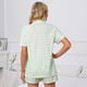 thumbnail image 4 of Conjunto De Pijama Corto Con Estampado A Cuadros Para Mujer, Conjunto De 2 Piezas Con Botones Y Pantalones Cortos, Conjunto De Ropa De Dormir, 4 of 6