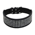thumbnail image 1 of Collar para perro con diamantes de imitación Berry Pet: 5 filas de cuero PU con incrustaciones de diamantes de cristal brillantes, 1 of 5