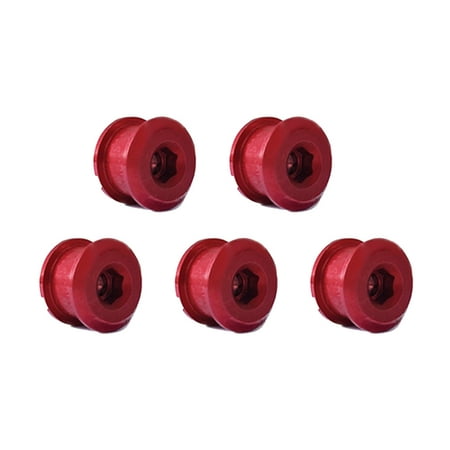 

UDIYO 5Pcs Bike Bicycle Aluminum Alloy Chainring Bolts Disc Single Chainwheel Screws