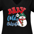 thumbnail image 4 of Inktastic Baby It's Cold Outside Women's Plus Size V-Neck T-Shirt, 4 of 5