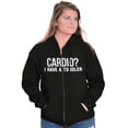 thumbnail image 4 of Cardio I Have a Toddler Funny Mom Gym Unisex Fleece Graphic Zip Up Hoodie Brisco Brands 5X, 4 of 5