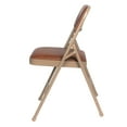 thumbnail image 4 of Hampden Furnishings Bernadine Collection Vinyl Folding Chair, Brown, Pack of 4, 4 of 4