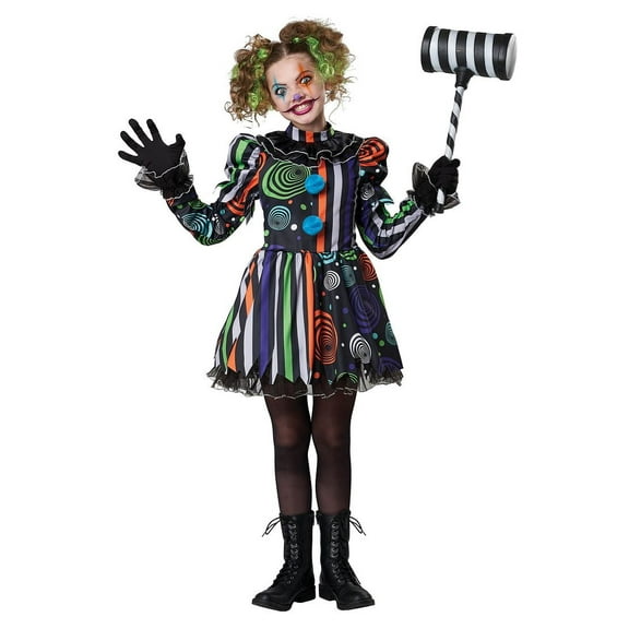 California Costumes Neon Nightmare Clown Child Costume | Large Unisex