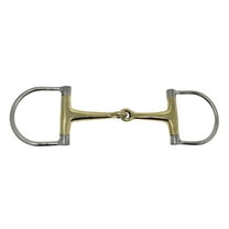 Horse English Western 4-1/2" Mouth D-Ring Snaffle Brass Horse Bit 35552A
