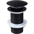 thumbnail image 1 of Desagüe universal, desagüe de fregadero sin rebosadero negro, desagüe de fregadero desagüe desagüe de fregadero desagüe emergente para lavabo, 1 of 5