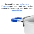thumbnail image 4 of Ollas De Acero Inoxidable Mango Asa De Silicón Tapa Cocina azul Grande, 4 of 9