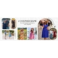 thumbnail image 5 of PPYOUNG Women's Summer Casual Short Sleeve V-Neck Short Party Dress with Pockets, 5 of 6
