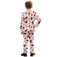 thumbnail image 5 of Whosucclay Puppy Bone Pattern Boys Suit, Polyester Fabric Boys Suit Set for School Wedding Photograph, Single Button Single Button Front Anti-Fade, 5 of 10