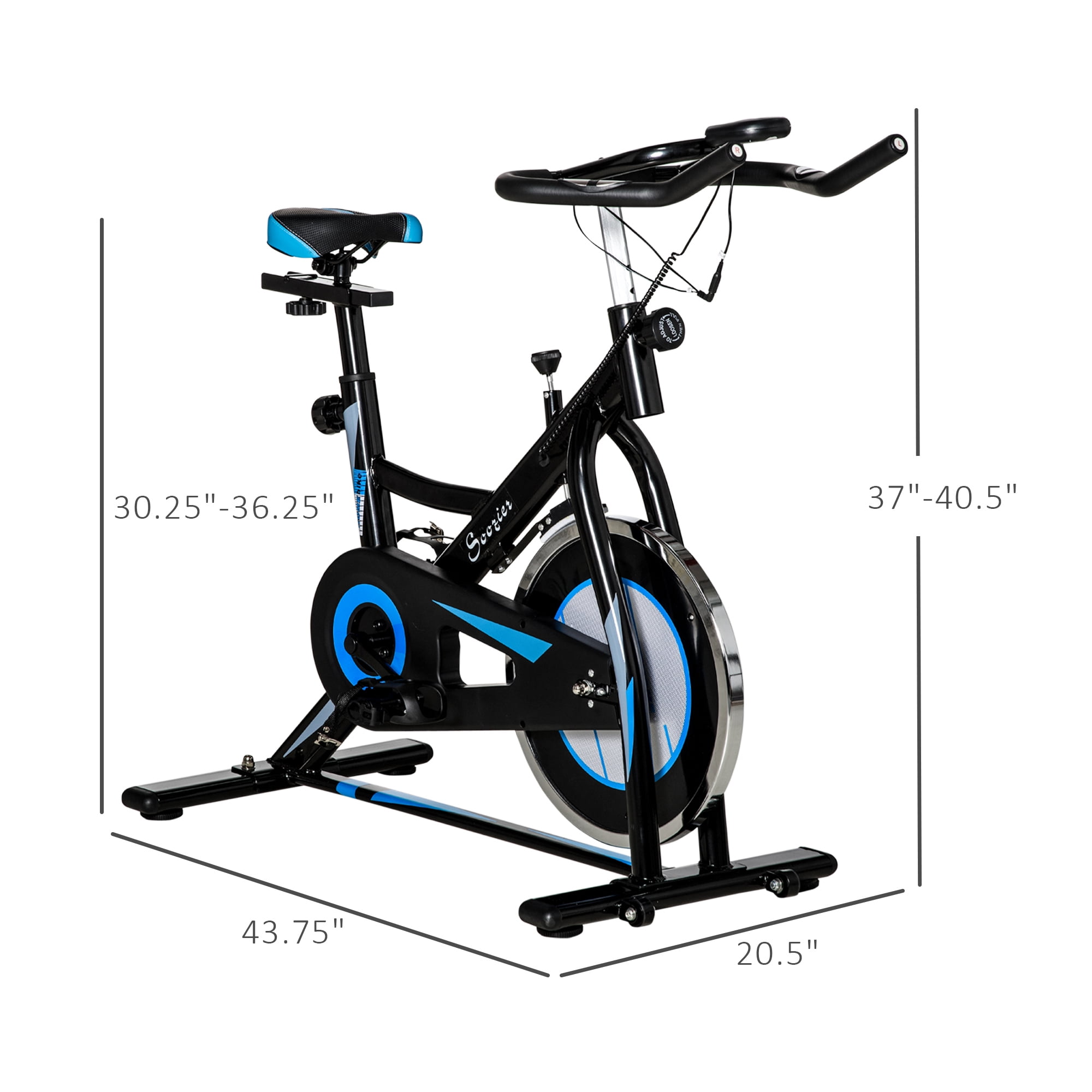 Soozier upright stationary exercise cycling bike with lcd monitor discount