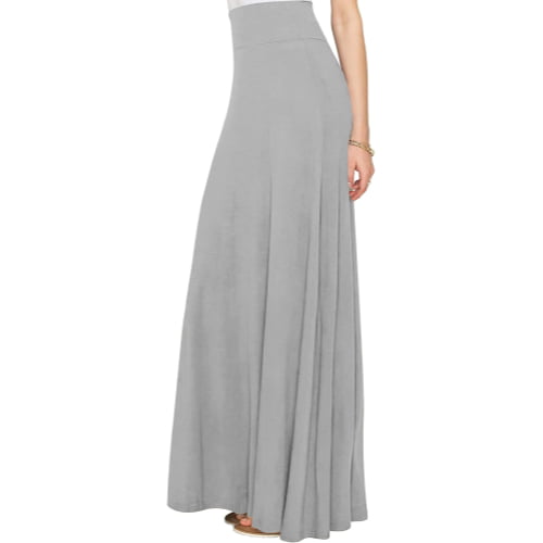 Hybrid & Company Women Versatile Fold Over Waist Maxi Skirt/Convertible Dress