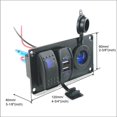 thumbnail image 4 of Panel de interruptores marino Sharpla 1 cuadril 12V-24V USB dual Interruptor, 4 of 8