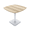 Blonde Surfside Ash w/Silver Base, variant on 45" Small Arc Boat Bistro Height Table Square Metal Base Bar Table