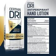 Certain Dri Hand Lotion for Sweat Control, Clinical Strength, 1.3oz